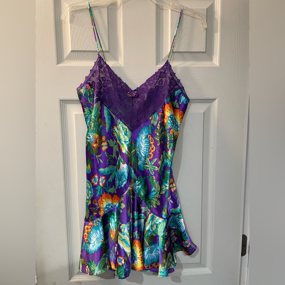 Victoria's Secret Lace Chemise in Purple and Blue